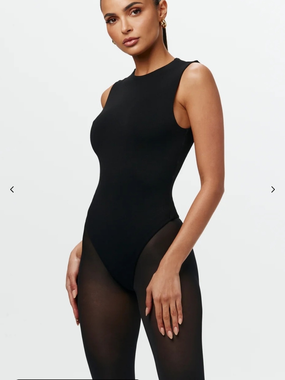 NWT Naked Wardrobe NW Sleeveless Sculpt Tank Bodysuit Black Size 1X